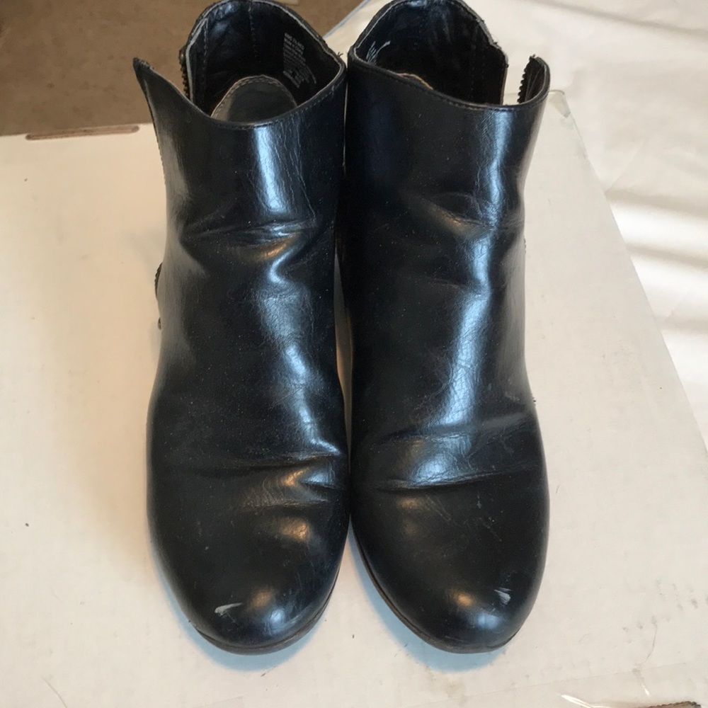 Black Ankle Bootie with slight wedge